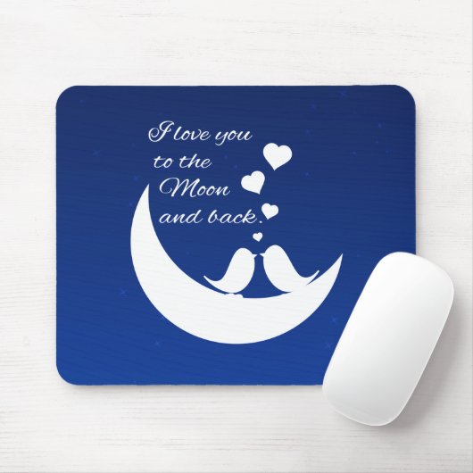 I Liebe Sie zum Mond und zur Rückseite Mousepad (Mit Mouse)