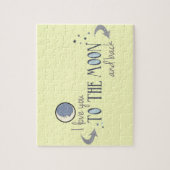 I Liebe Sie zum Mond und zur Rückseite Puzzle (Vertikal)