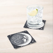 I Liebe Sie zum Mond und zur Rückseite Rechteckiger Pappuntersetzer (Vor Ort)