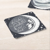 I Liebe Sie zum Mond und zur Rückseite Rechteckiger Pappuntersetzer (angewinkelt)