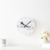 I Liebe Sie zum Mond und zur Rückseite Runde Wanduhr (Zuhause)