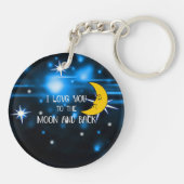I Liebe Sie zum Mond und zur Schlüsselanhänger (Rückseite)
