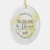 I Liebe Sie zur China und zur hinteren Keramikornament (Rechts)