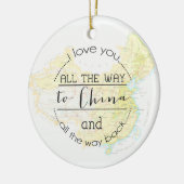 I Liebe Sie zur China und zur hinteren Keramikornament (Links)