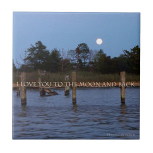 I Liebe Sie zur Mond-und Rückseiten-dekorativen Fliese