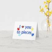 I Liebe Sie zur Stück-Autismus-Anmerkungs-Karte Karte (Gelbe Blume)