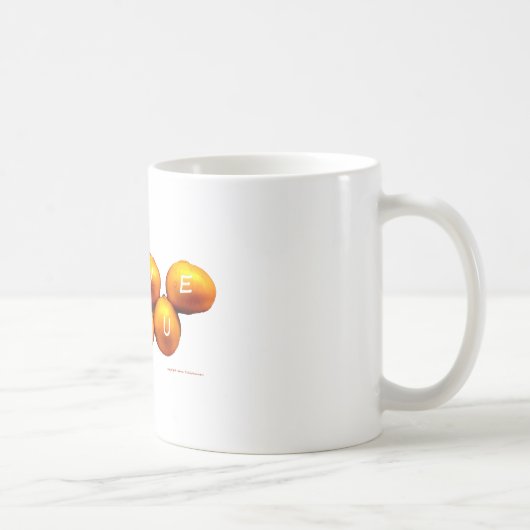 I Liebe Sie Zwiebeln Kaffeetasse (Rechts)