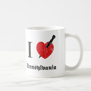 I Liebe Siebenbürgen (Schwarzes abgefressener Kaffeetasse