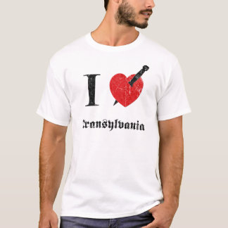I Liebe Siebenbürgen (Schwarzes abgefressener T-Shirt