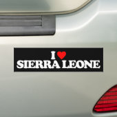 I LIEBE SIERRA LEONE AUTOAUFKLEBER (Auf Auto)