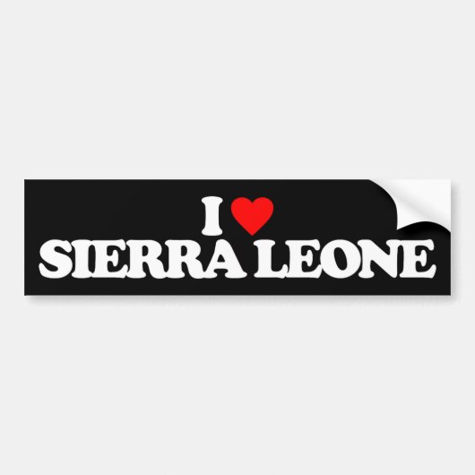 I LIEBE SIERRA LEONE AUTOAUFKLEBER (Vorne)