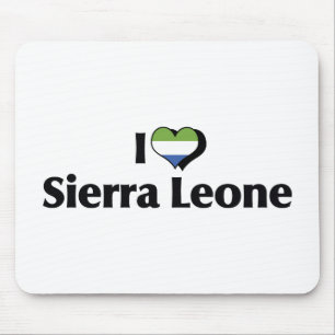 I Liebe Sierra Leone Flag Mousepad