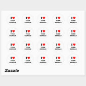 I Liebe - Signale Runder Aufkleber (Blatt)