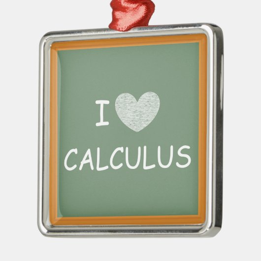 I Liebe Silbernes Ornament (Links)