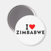 I Liebe Simbabwe Land wie Herztourismus Magnet (Vorderseite/Rückseite)