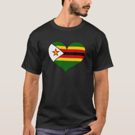 I Liebe Simbabwes Flagge T-Shirt