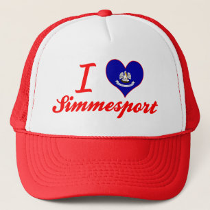 I Liebe Simmesport, Louisiana Truckerkappe