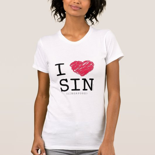 I LIEBE SIN (Singapur) light T-Shirt (Vorderseite)