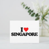I LIEBE SINGAPORE POSTKARTE (Stehend Vorderseite)