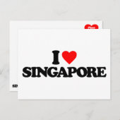 I LIEBE SINGAPORE POSTKARTE (Vorne/Hinten)