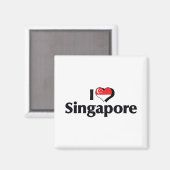 I Liebe Singapur-Flagge Magnet (Vorderseite/Rückseite)