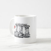 I Liebe Singapur Kaffeetasse (Vorderseite Links)