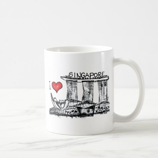 I Liebe Singapur Kaffeetasse (Rechts)