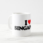 I LIEBE SINGAPUR KAFFEETASSE (Vorderseite Links)