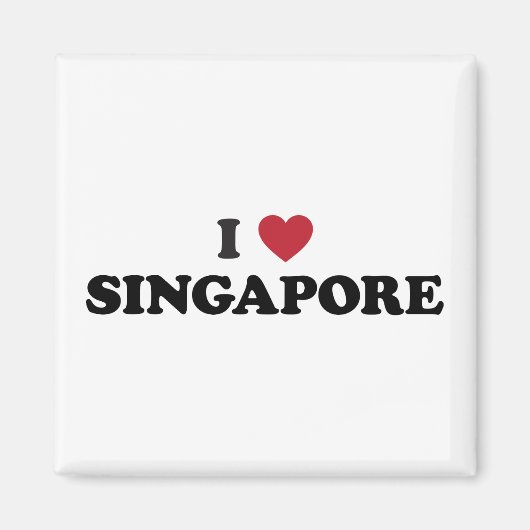 I Liebe Singapur Magnet (Vorne)