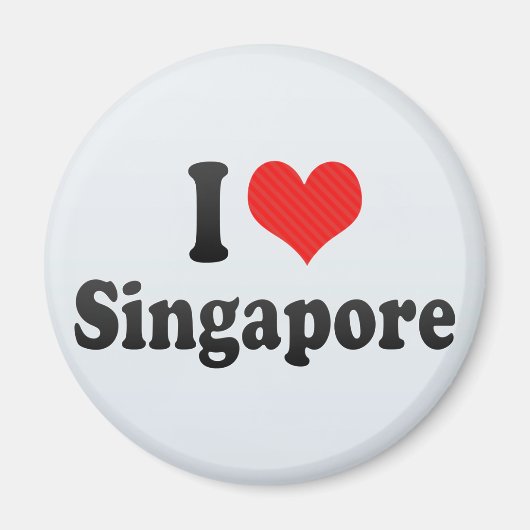 I Liebe Singapur Magnet (Vorne)