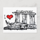 I Liebe Singapur Postkarte (Vorderseite)