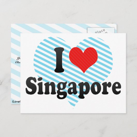 I Liebe Singapur Postkarte (Vorne/Hinten)