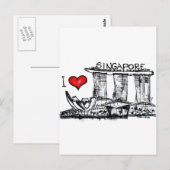I Liebe Singapur Postkarte (Vorne/Hinten)