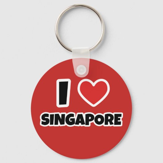 I Liebe Singapur Schlüsselanhänger (Vorderseite)