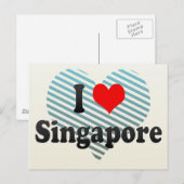 I Liebe Singapur, Singapur Postkarte (Vorne/Hinten)