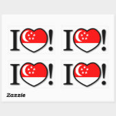 I Liebe Singapur Sticker (Blatt)