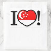 I Liebe Singapur Sticker (Tasche)