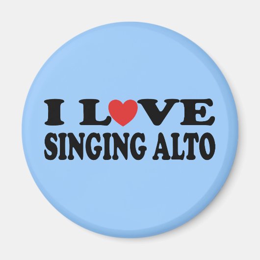 I Liebe Singing Alto Music Gift Magnet (Vorne)