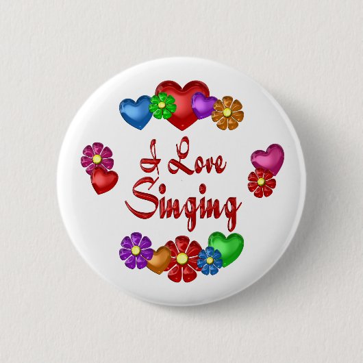 I Liebe Singing Button (Vorderseite)