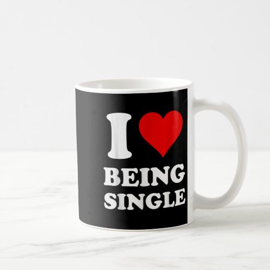 I LIEBE SINGLE KAFFEETASSE (Rechts)
