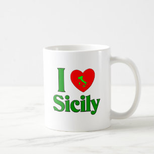 I Liebe Sizilien Italien Kaffeetasse