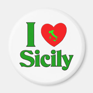 I Liebe Sizilien Italien Magnet