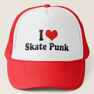 I Liebe-Skate-Punk Truckerkappe