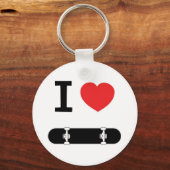 I Liebe Skateboard Schlüsselanhänger (Vorderseite)