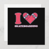 I Liebe Skateboard Skateboard Skater Skate Geschen Einladung (Vorne/Hinten)