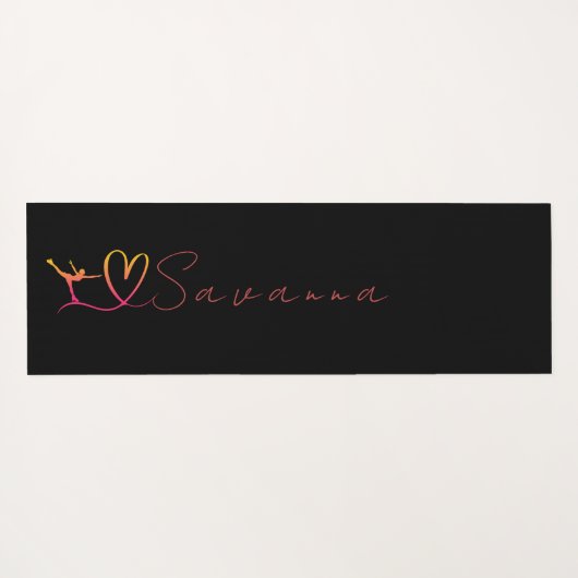 "I Liebe Skaten" Abbildung Skaten individuelle Nam Yogamatte (Rückseite (Horizontal))