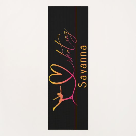 "I Liebe Skaten" Abbildung Skaten individuelle Nam Yogamatte (Vorderseite)