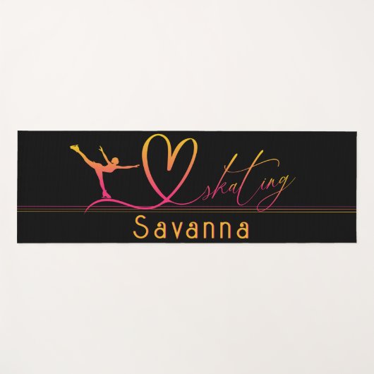 "I Liebe Skaten" Abbildung Skaten individuelle Nam Yogamatte (Vorderseite (Horizontal))