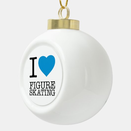 I LIEBE SKATEN KERAMIK Kugel-Ornament (Rechts)
