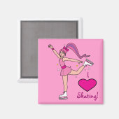 I Liebe Skaten Magnet (Vorderseite/Rückseite)